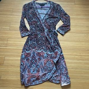 BCBG Maxazria women’s patterned wrap dress - size XS